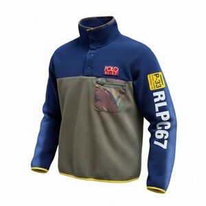 Ralph Lauren RLPC67 Fleece in Blue and Olive